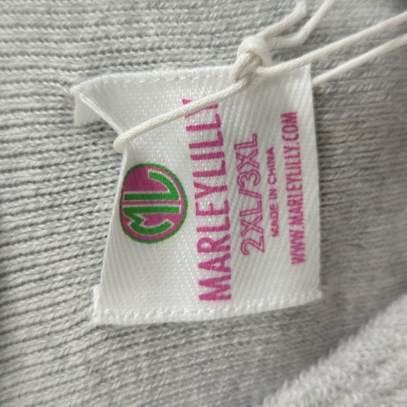 Marley Lilly Terry Cloth Monogrammed Hoodie Size 2XL/3XL - Picture 5 of 5